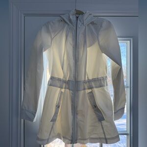 Vince Camuto White, Hooded Rain Jacket